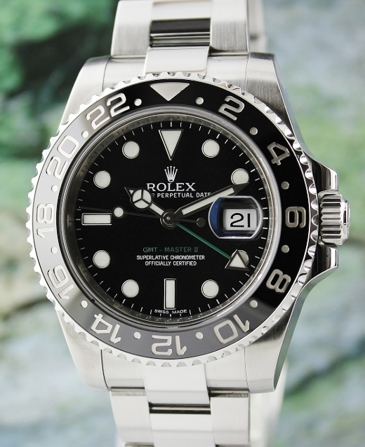 (image for) A ROLEX STAINLESS STEEL OYSTER PERPETUAL DATE CERAMIC GMT/ 116710 LN